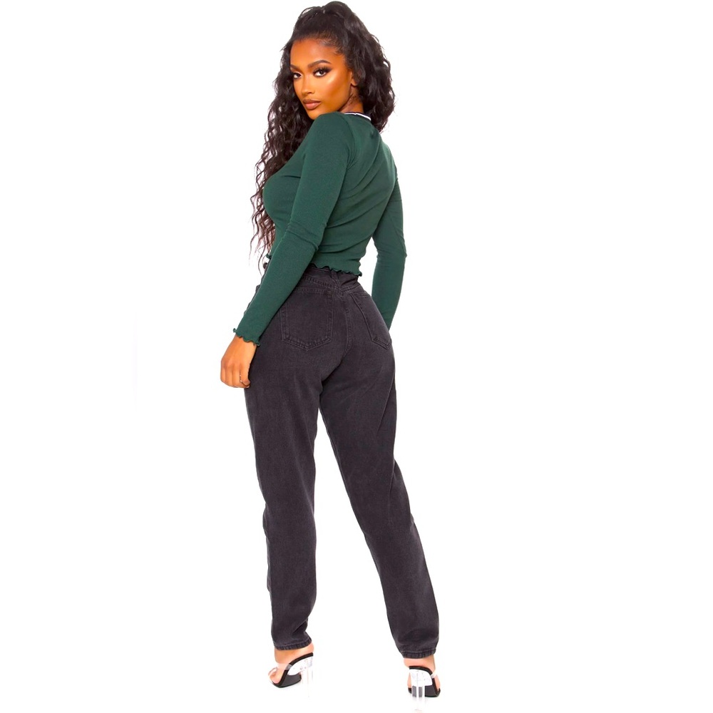 Let's Rewind Mom Jeans - Black - Picture 6 of 9